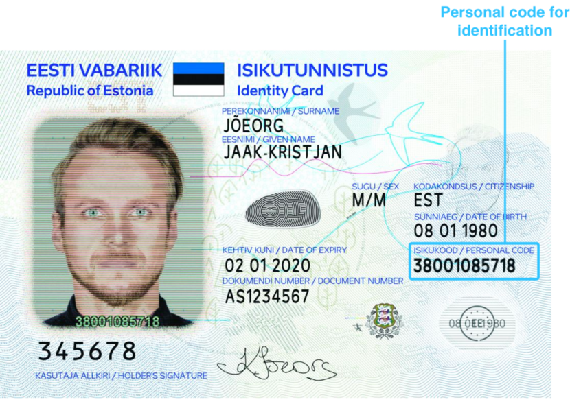 Estland (ee) - ID (nieuw)