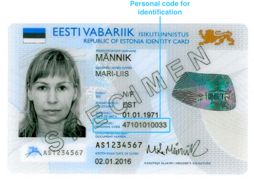 Estland (ee) - ID (oud)