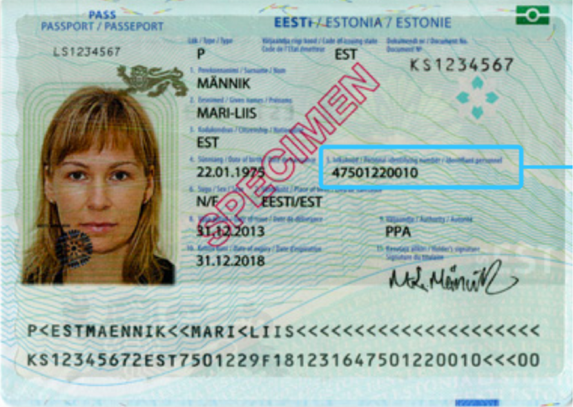 Estland (ee) - Paspoort