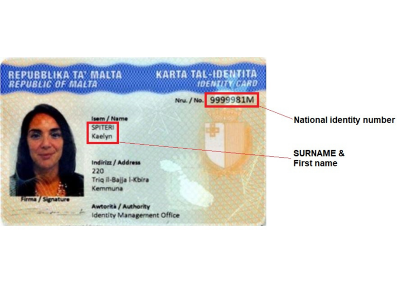 Malta (mt) - ID kaart